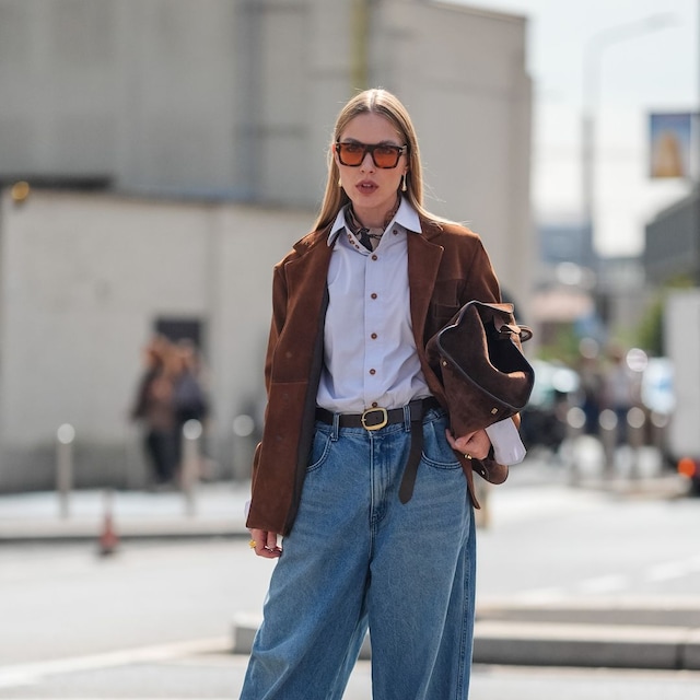 Cazadora de ante: look de Milan fashion week