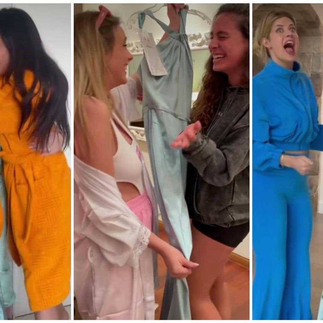 Gritos, risas y mucha emoción… así reaccionaron las amigas de Lele Pons al recibir sus vestidos de damas