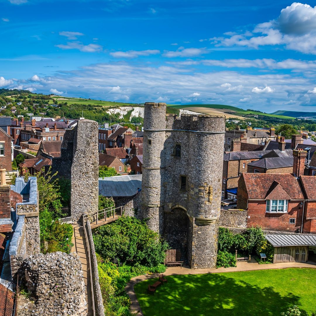 Ciudad de Lewes, Inglaterra, vista desde el castillo