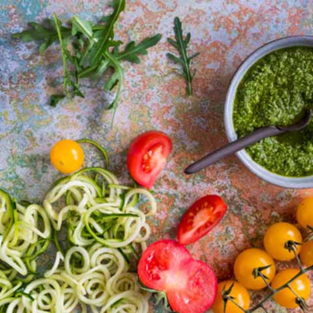 Espaguetis de calabacín con pesto