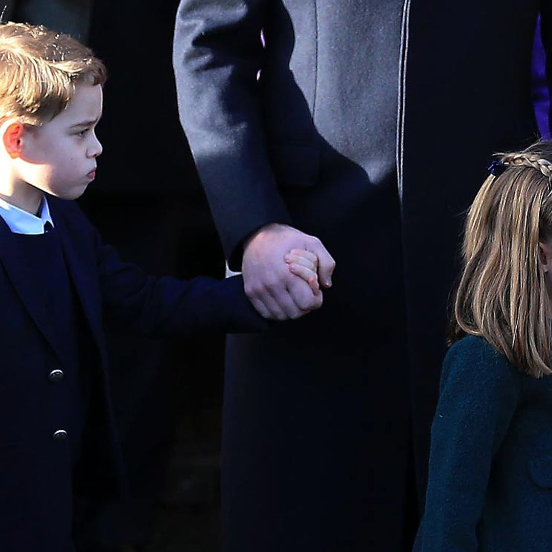 Los príncipes George y Charlotte de Cambridge, protagonistas en Sandringham