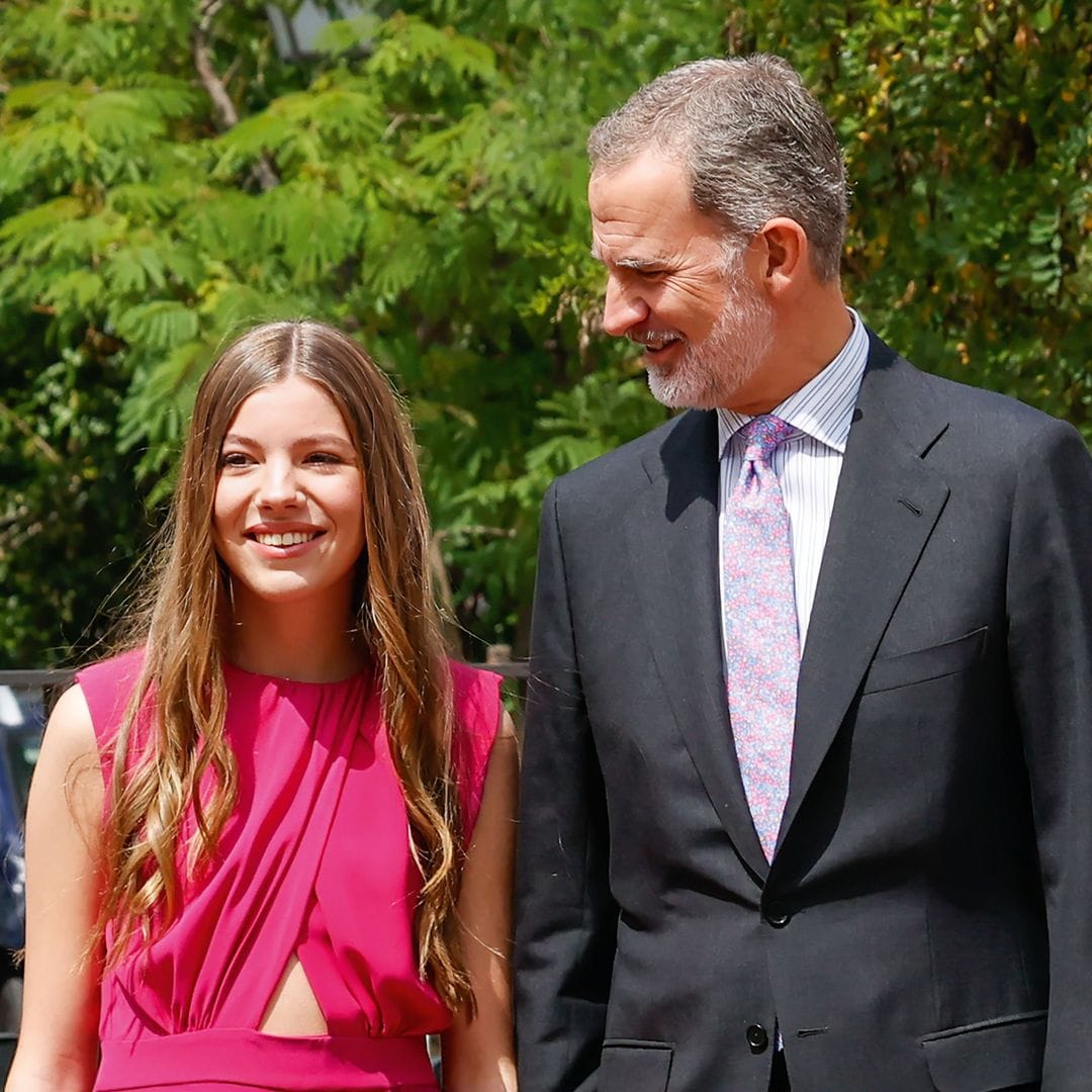 La infanta Sofía con su padre, el rey Felipe VI