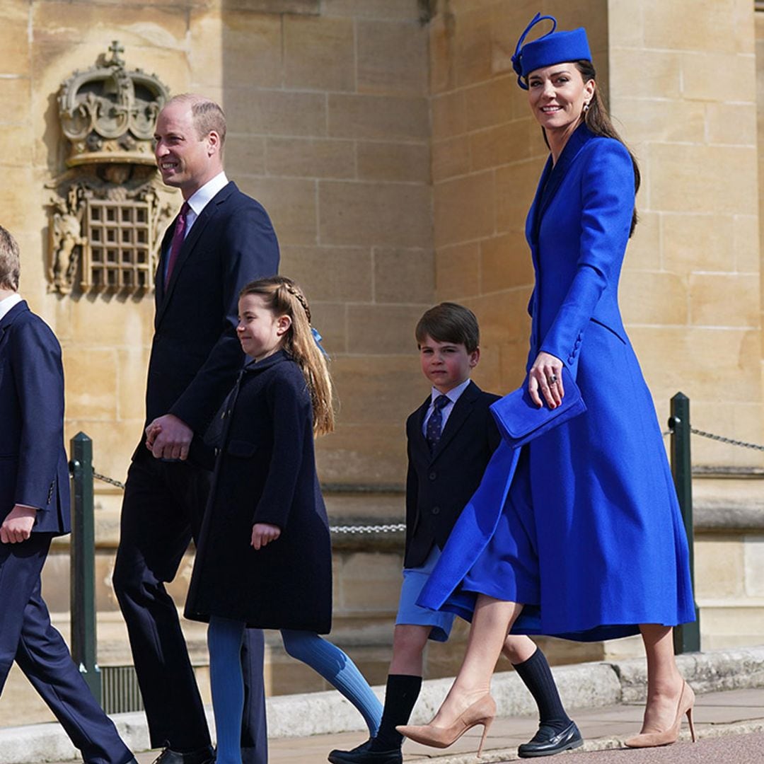 La Familia Real Británica se reúne en la tradicional misa de Pascua en la capilla de San Jorge