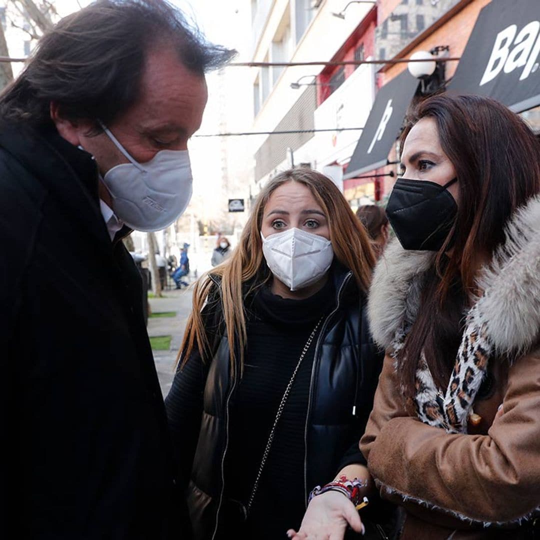Las palabras de Antonio David Flores, Olga Moreno y Belén Esteban a la salida del juzgado