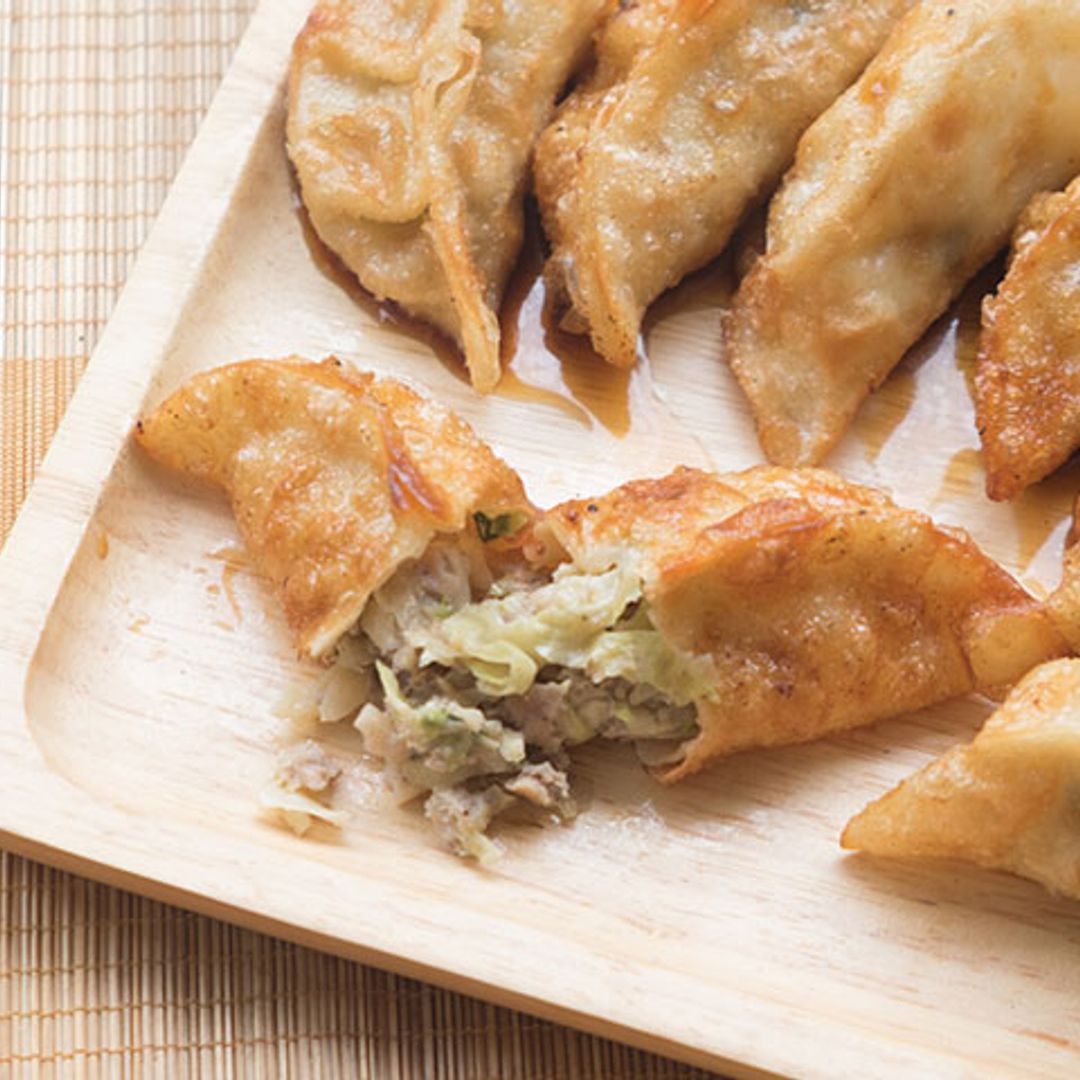 'Gyozas' de gambas y verduras