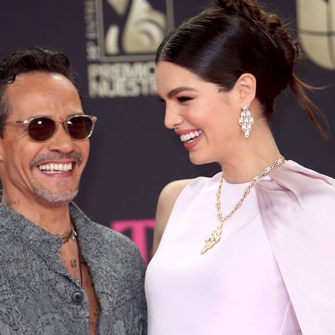 Nadia Ferreira presume de curvas premamá en su primera aparición con Marc Anthony tras su boda