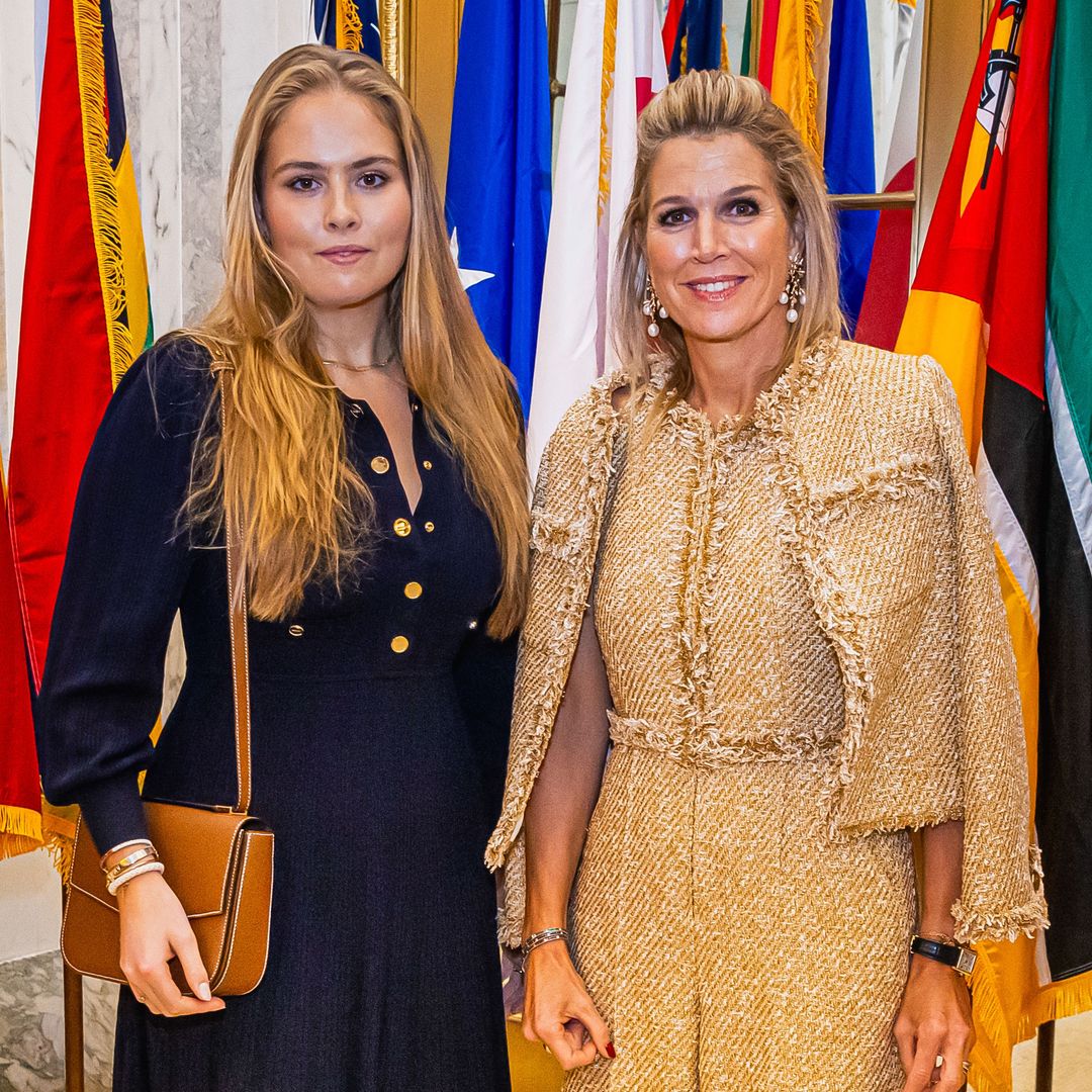 Amalia de Holanda se reúne con Bill Gates en Nueva York y su look se convierte en el protagonista