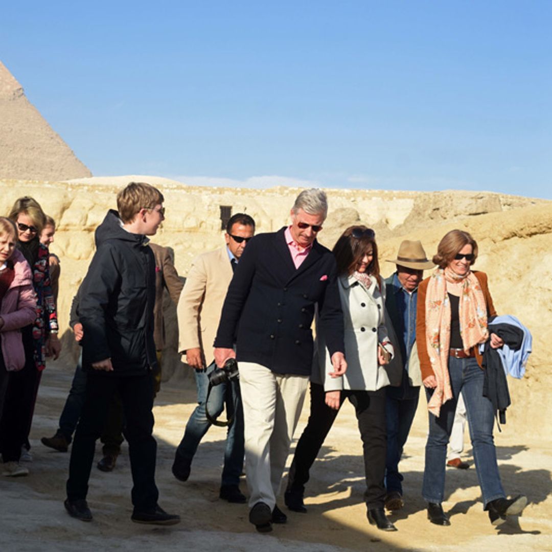 La Familia Real belga, de turismo en las pirámides de Egipto