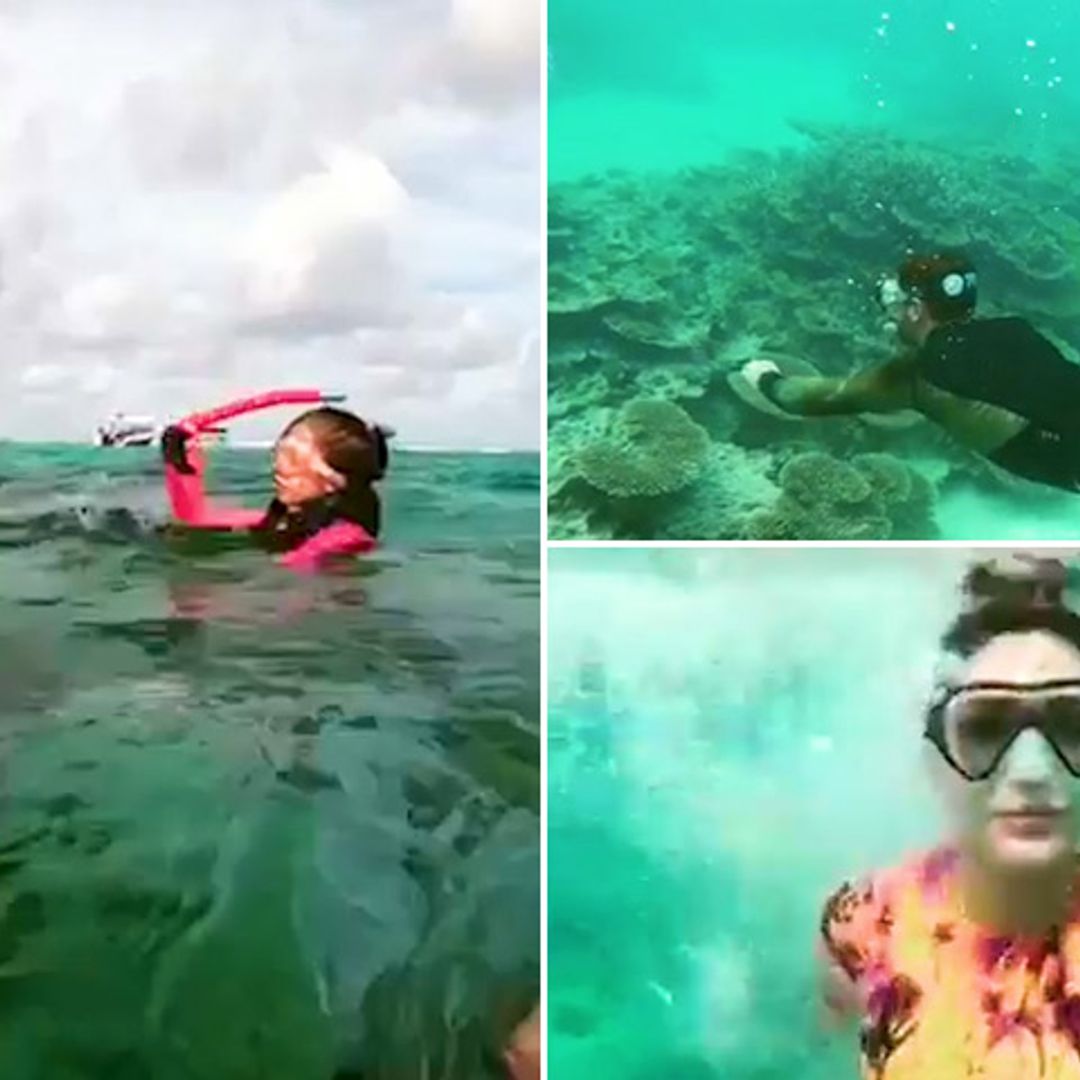 David Bisbal empieza el año bajo el mar y con sus 'dos niñas'
