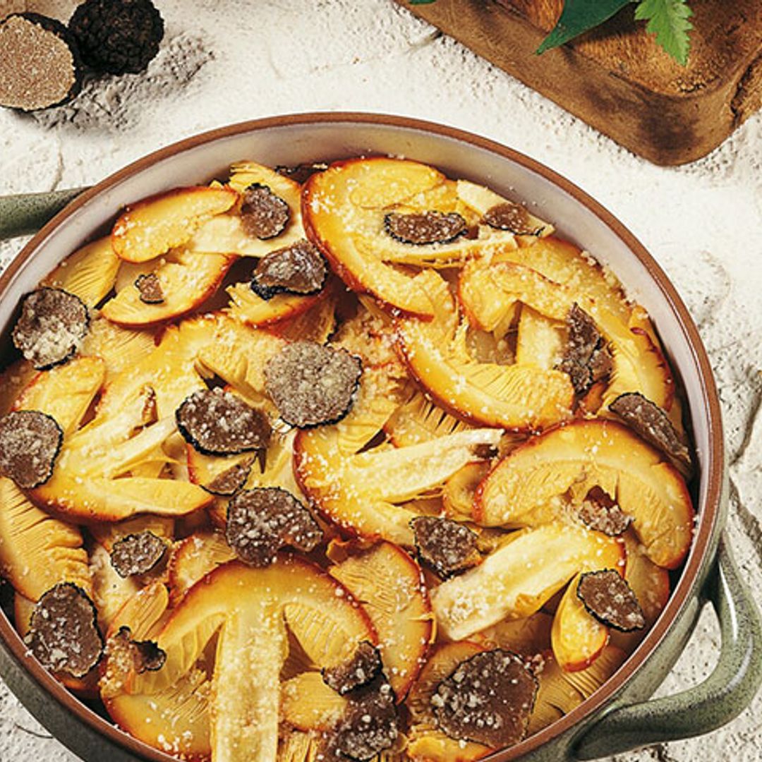 'Amanitas' en láminas con trufa