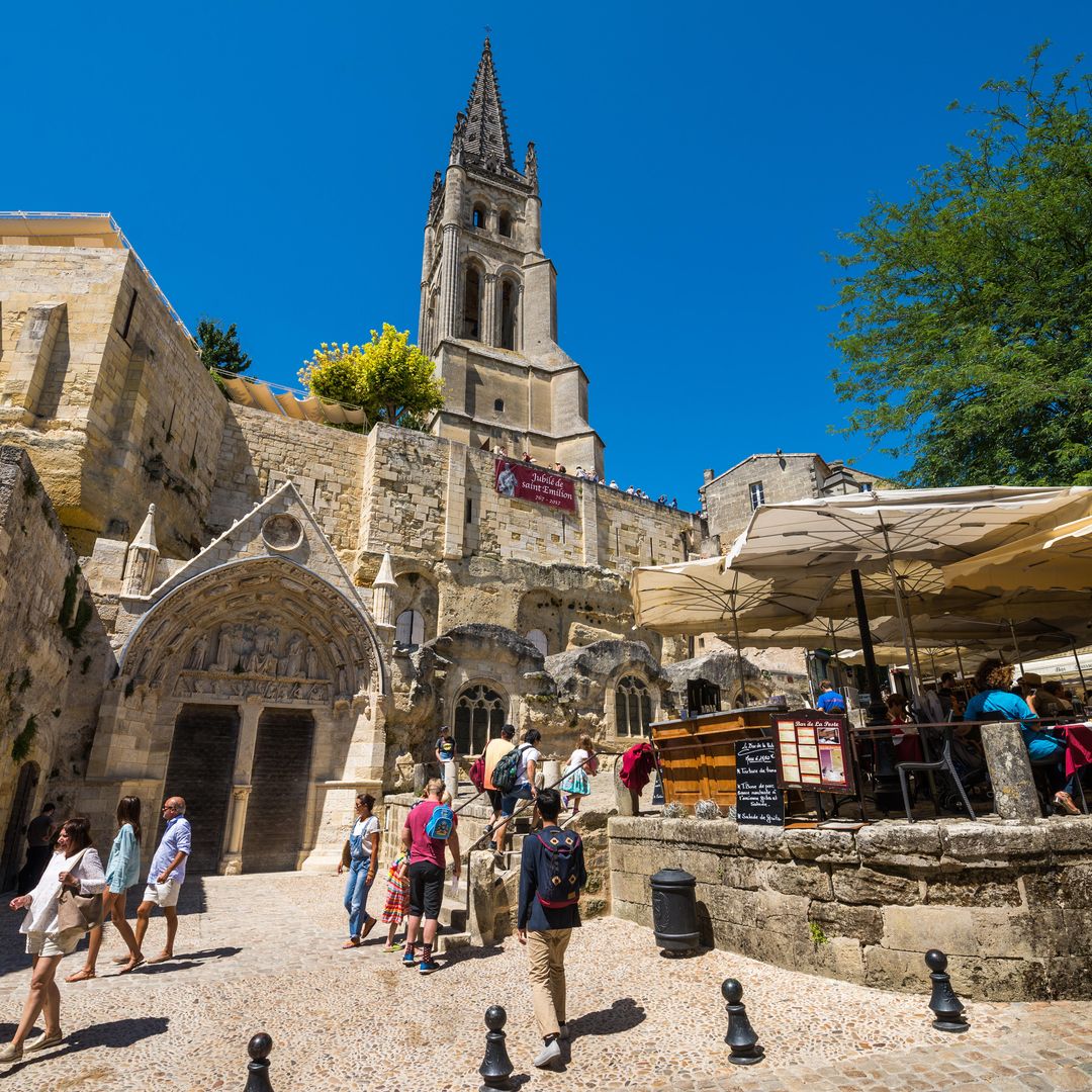 Villa medieval de Saint Emilion en la Dordoña francesa, Aquitania