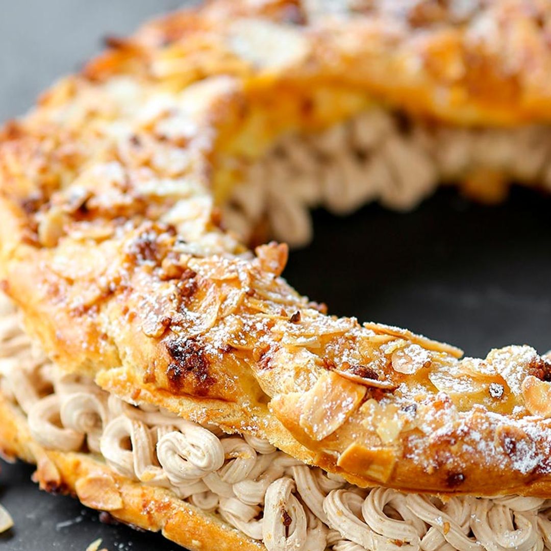 'Paris brest' relleno de muselina de praliné de almendras