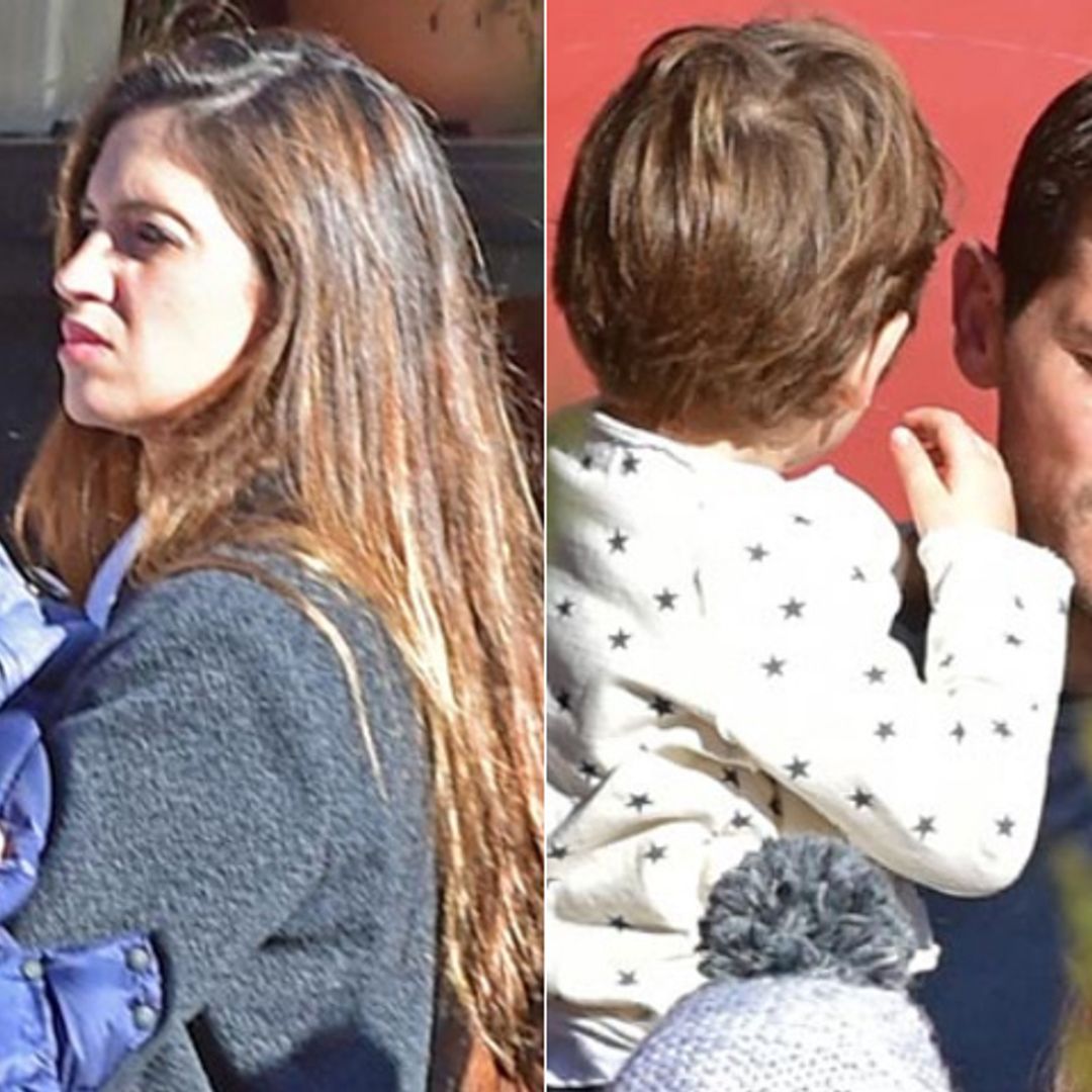 ¡Más 'findes' así!: Sara Carbonero regresa a su pueblo con Iker Casillas y sus hijos