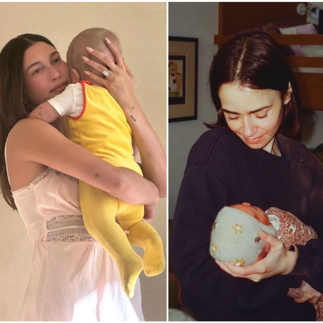 Hailey Bieber, Lily Collins y más famosas que celebrarán este 2025 su primer Día de las Madres