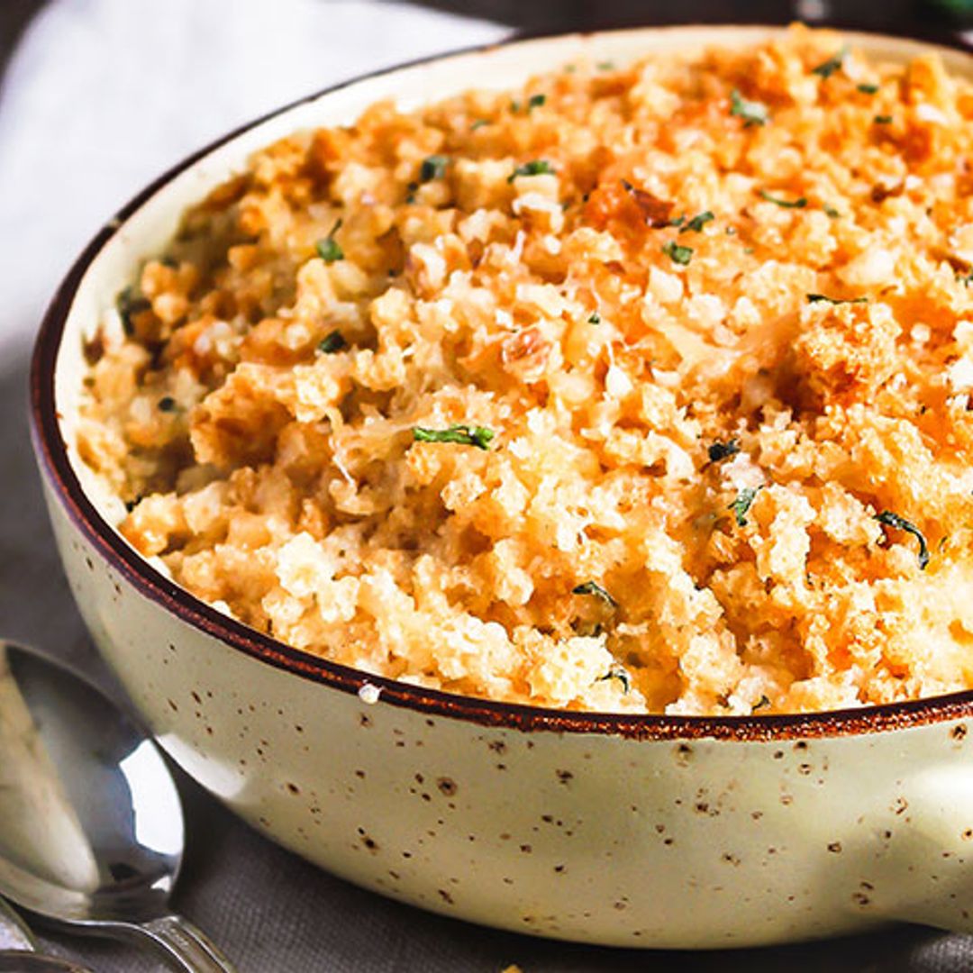 Coliflor al horno con bechamel y queso