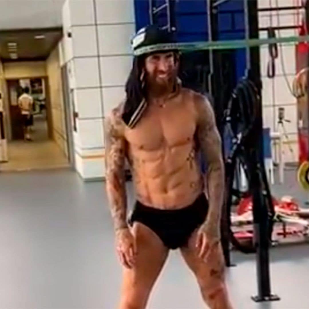 El curioso entrenamiento 'de cabeza' de Sergio Ramos