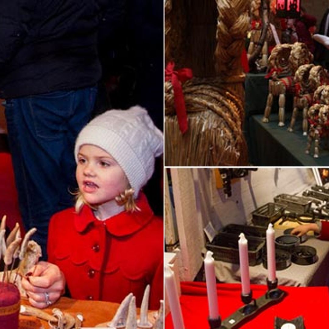 La espontaneidad de Estelle de Suecia al visitar un mercado de Navidad