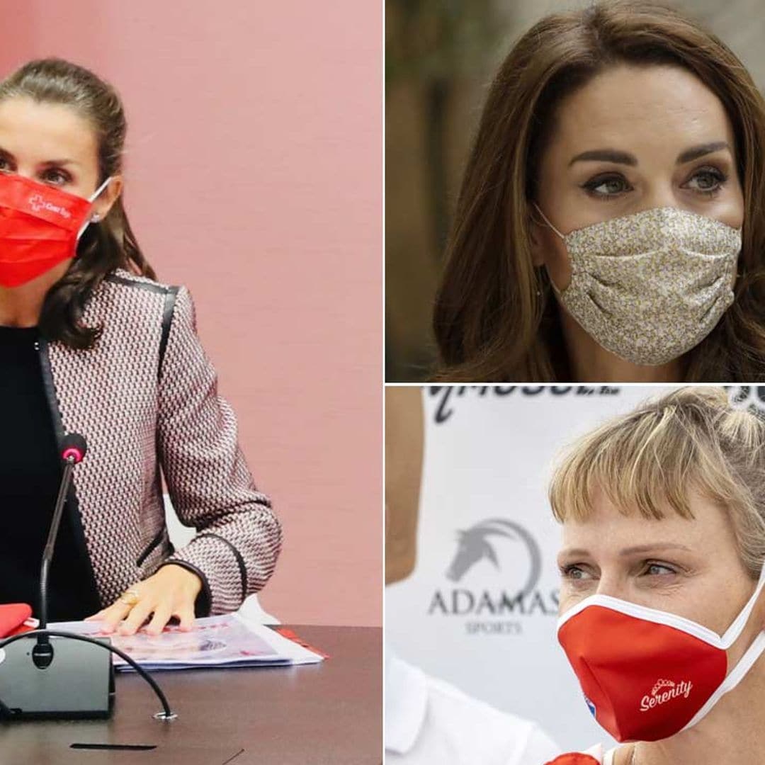 De las quirúrgicas a las más atrevidas: las 'royals' sorprenden con sus mascarillas
