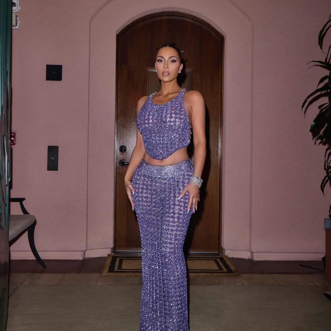 Kim Kardashian en la fiesta de Kris Jenner