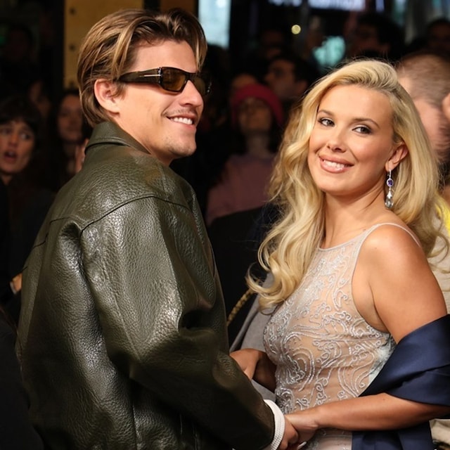 Millie Bobby Brown y su marido Jake Bongiovi en el estreno de Estado Eléctrico