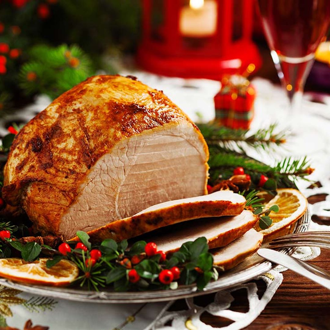 Jamón asado navideño