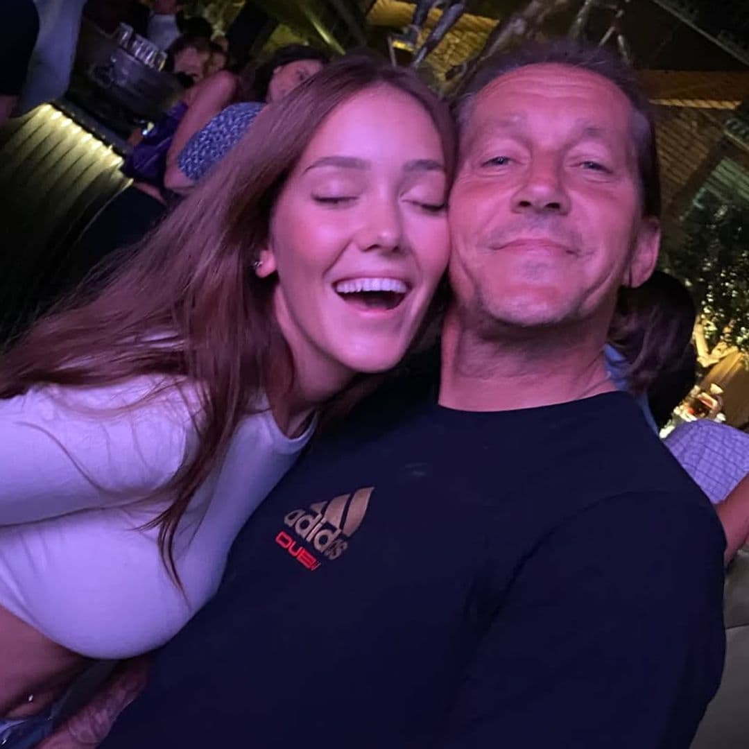 Malu Salgado felicita a su padre, Michel Salgado, por su 50 cumpleaños