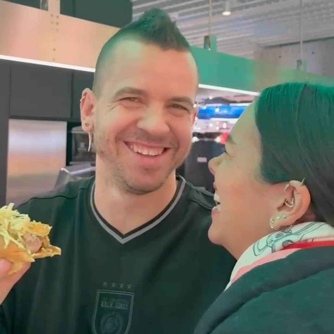 Dabiz Muñoz y Cristina Pedroche en el aeropuerto