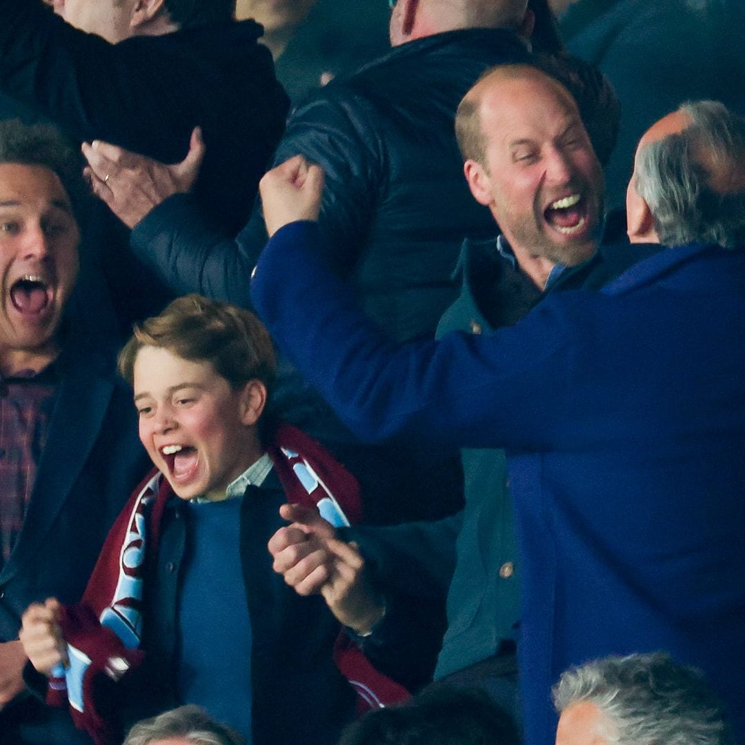 El príncipe William y el príncipe George viven una montaña rusa de emociones en el estadio
