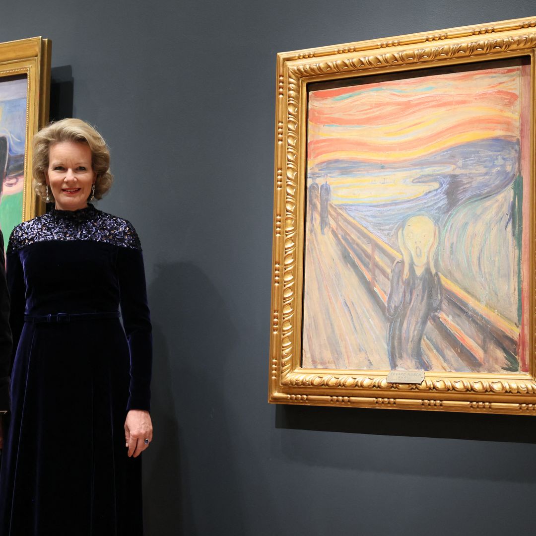 Matilde de Bélgica frente a 'El Grito' de Munch: la imagen que rompe el protocolo en su viaje de estado a Noruega