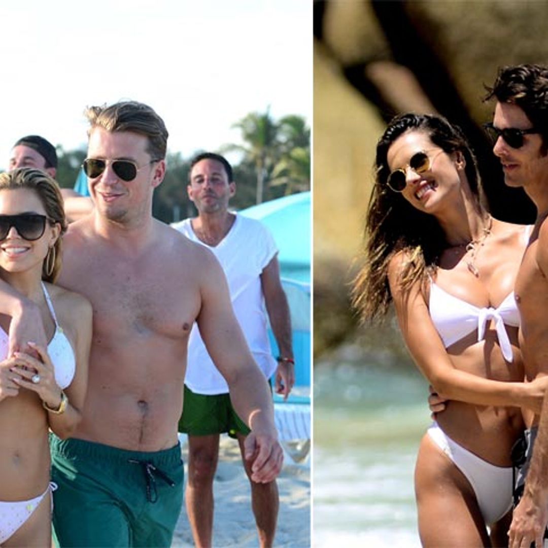 Sylvie Meis y Alessandra Ambrosio comienzan el año presumiendo de sus respectivas parejas y de 'cuerpazo' en la playa