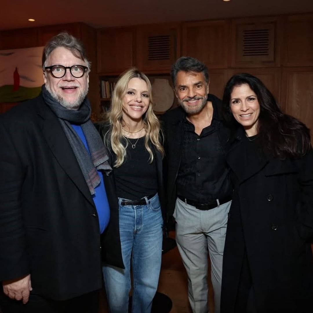 Eugenio Derbez y Alessandra Rosaldo presumen su especial encuentro con Guillermo del Toro