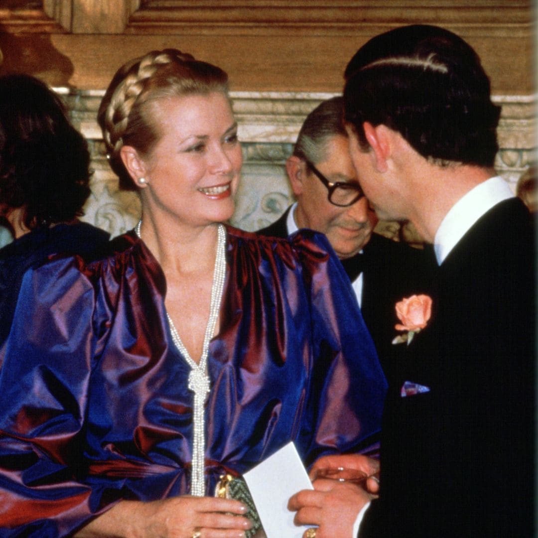 GREAT BRITAIN - MARCH 09:  Lady Diana Spencer (later to become Princess Diana) with Prince Charles, Prince of Wales and Princess Grace of Monaco at Goldsmiths Hall, London, attending a fund-raising concert and reception in aid of the Royal Opera House  (Photo by Tim Graham Photo Library via Getty Images)