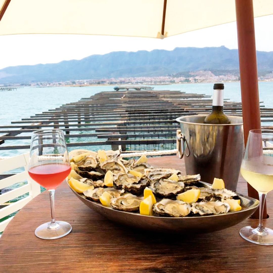 Musclarium, un criadero de mejillones y ostras situado en plena bahía dels Alfacs.