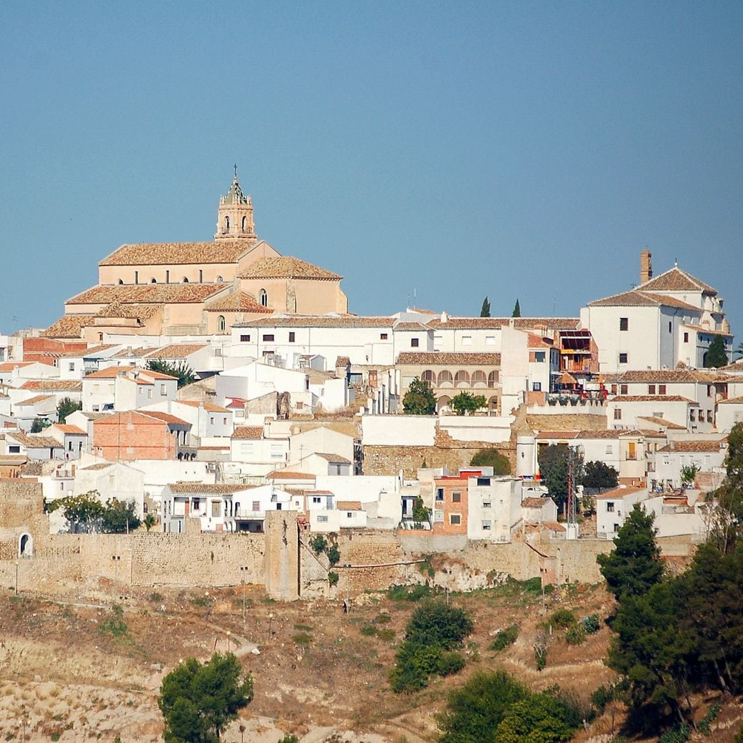 Panorámica de Baena y la iglesia de Santa María la Mayor, Córdoba