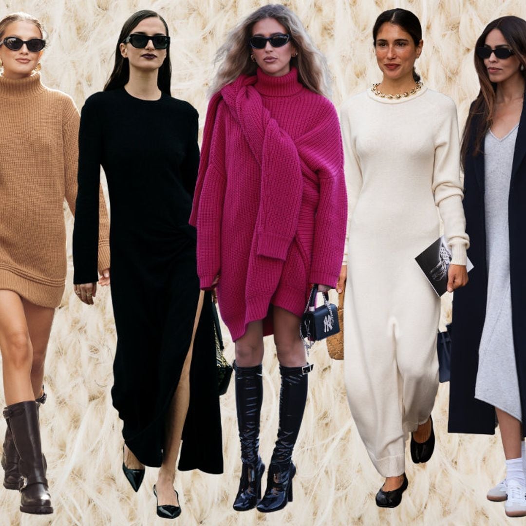 Diez vestidos para crear looks geniales contra el frío en menos de cinco minutos