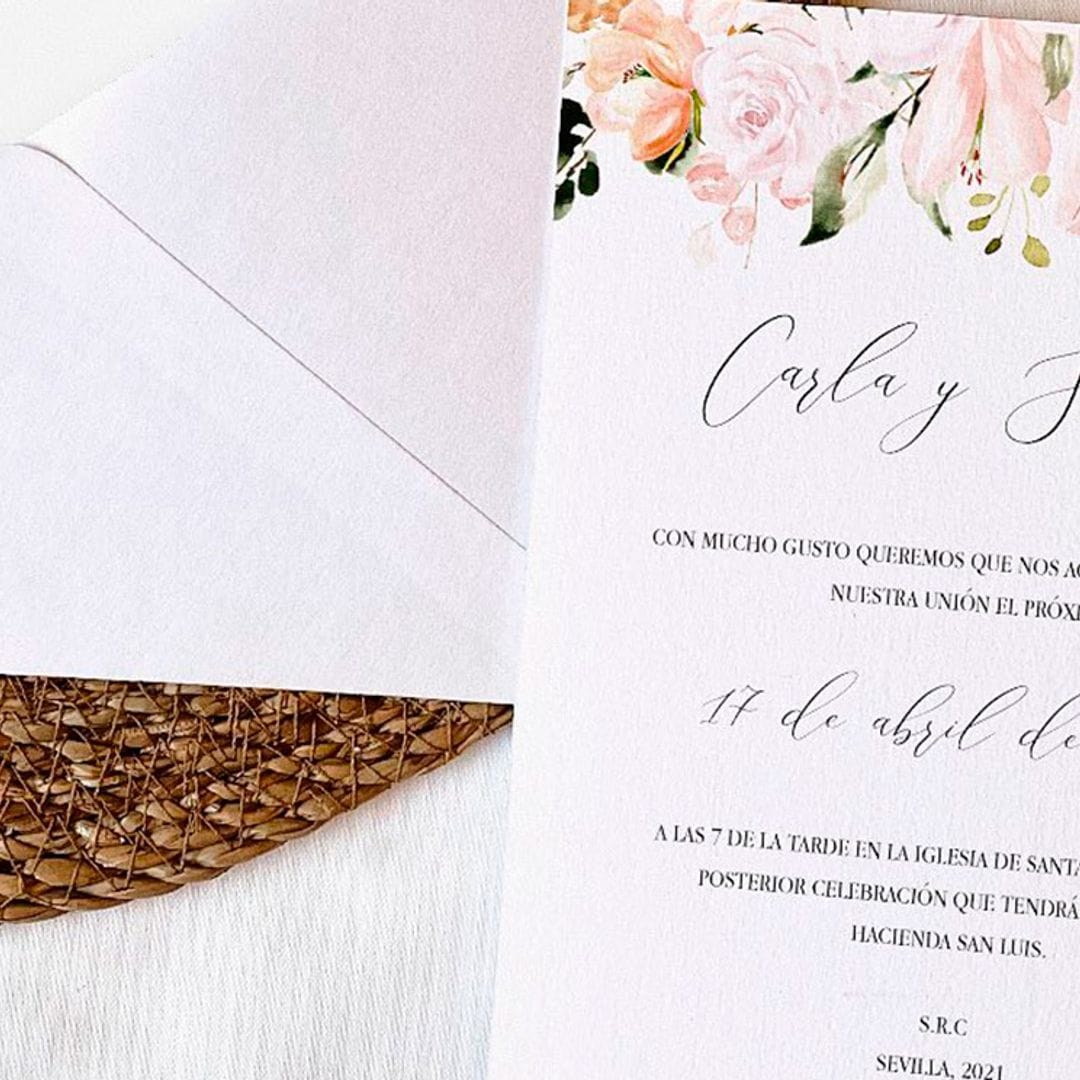 Tipografías especiales, las protagonistas de las invitaciones de boda más bonitas