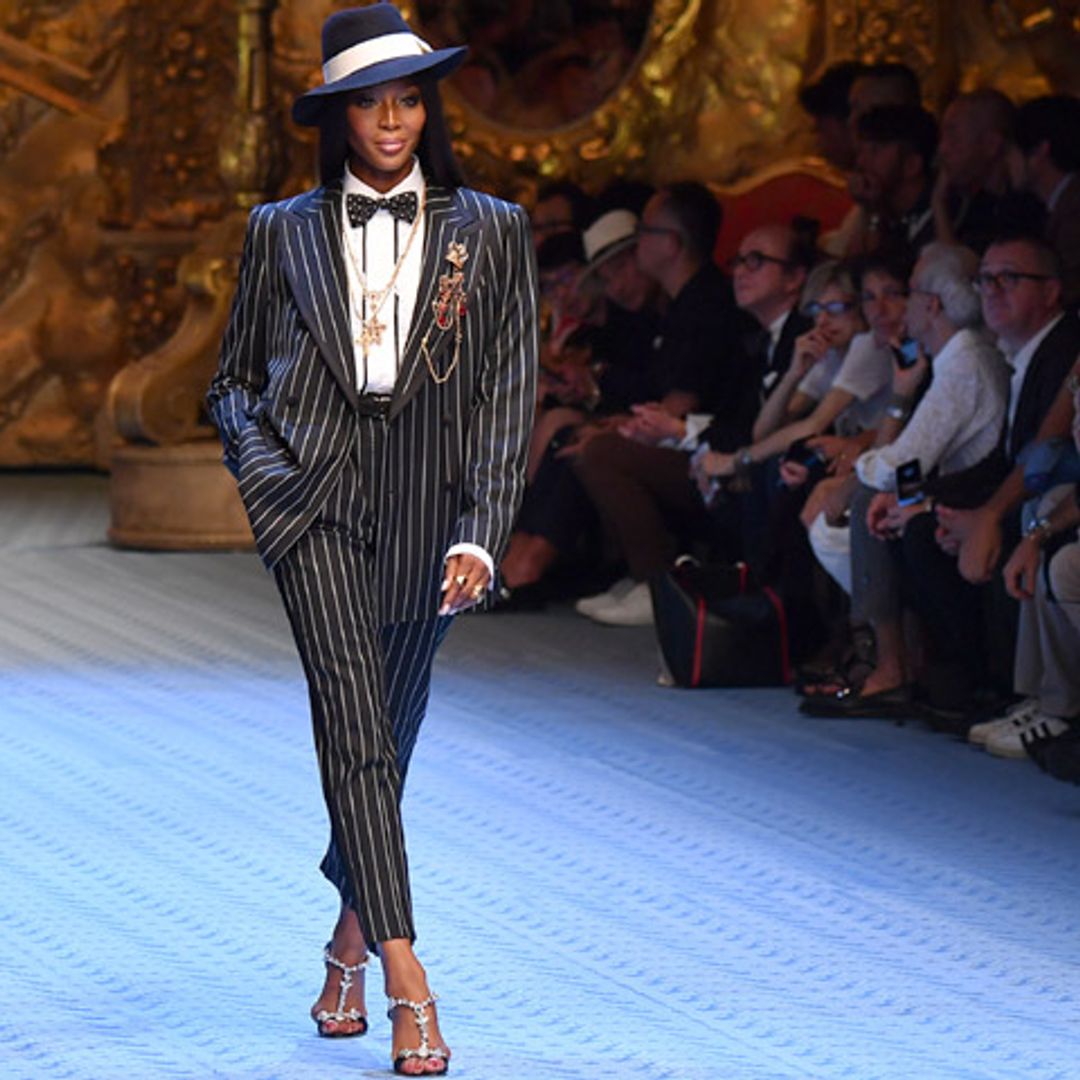 Naomi Campbell comparte pasarela con el que fue su 'marido por un día'