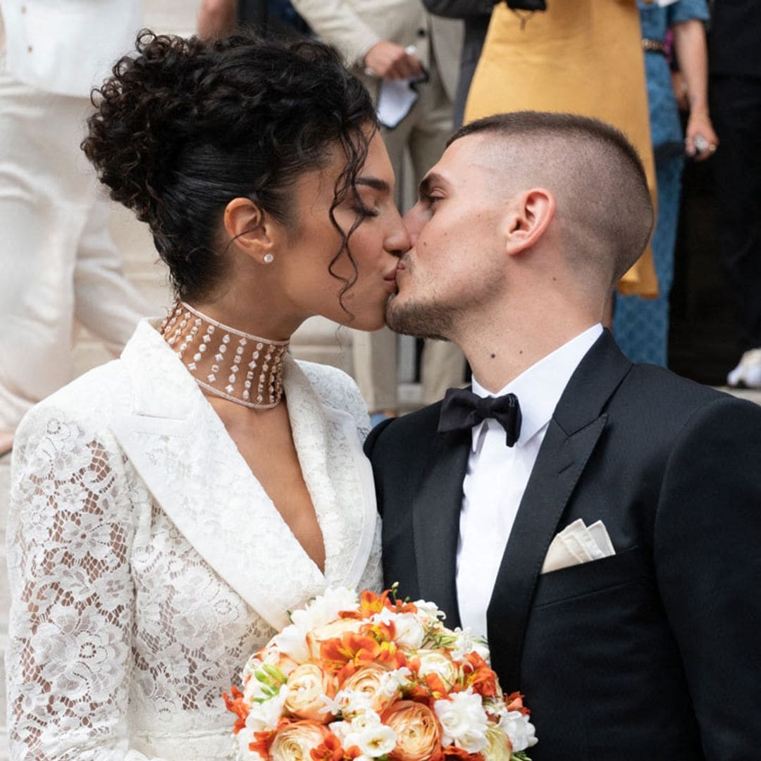 La boda del campeón de la Eurocopa Marco Verratti y la impresionante modelo Jessica Aidi en París