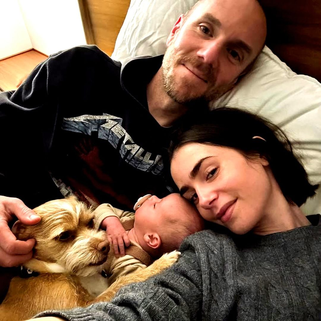 Lily Collins se derrite con su marido y su bebé: sus fotos inéditas en una fecha señalada