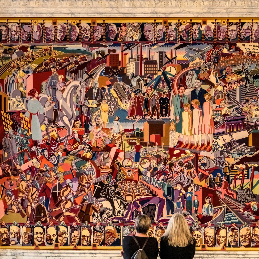 Tapices de Bjørn Nørgaard en el Palacio de Christiansborg, Copenhague, Dinamarca