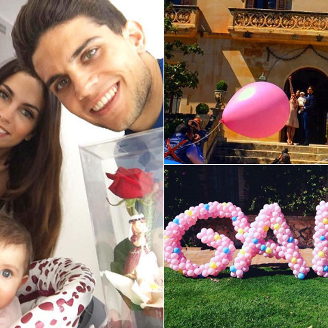 Melissa Jiménez y Marc Bartra bautizan a su hija Gala