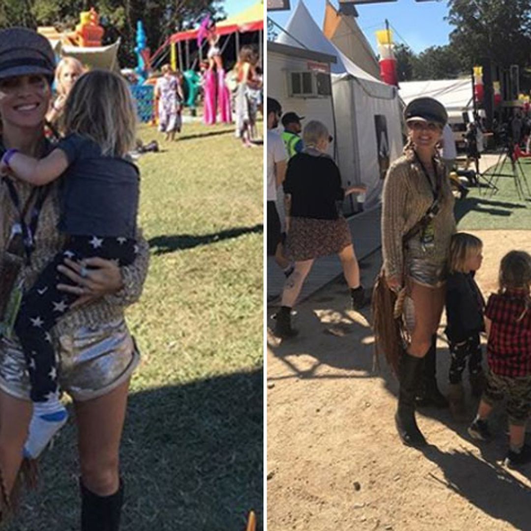 Elsa Pataky se va de festival con sus hijos para verles disfrutar de su primer concierto