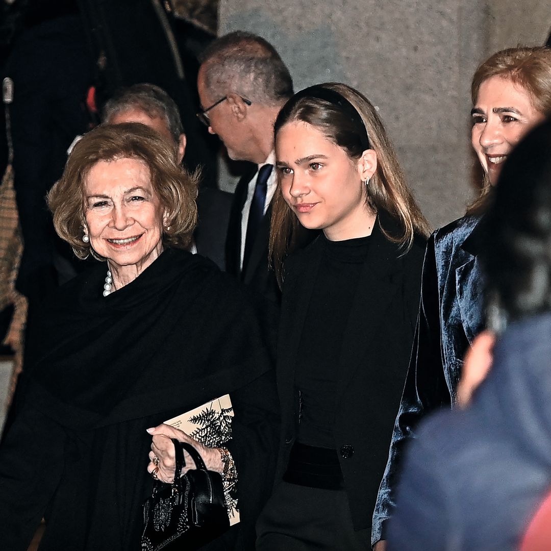 La reina Sofía con su nieta, Irene Urdangarin y su hija la infanta Cristina en el Auditorio Nacional