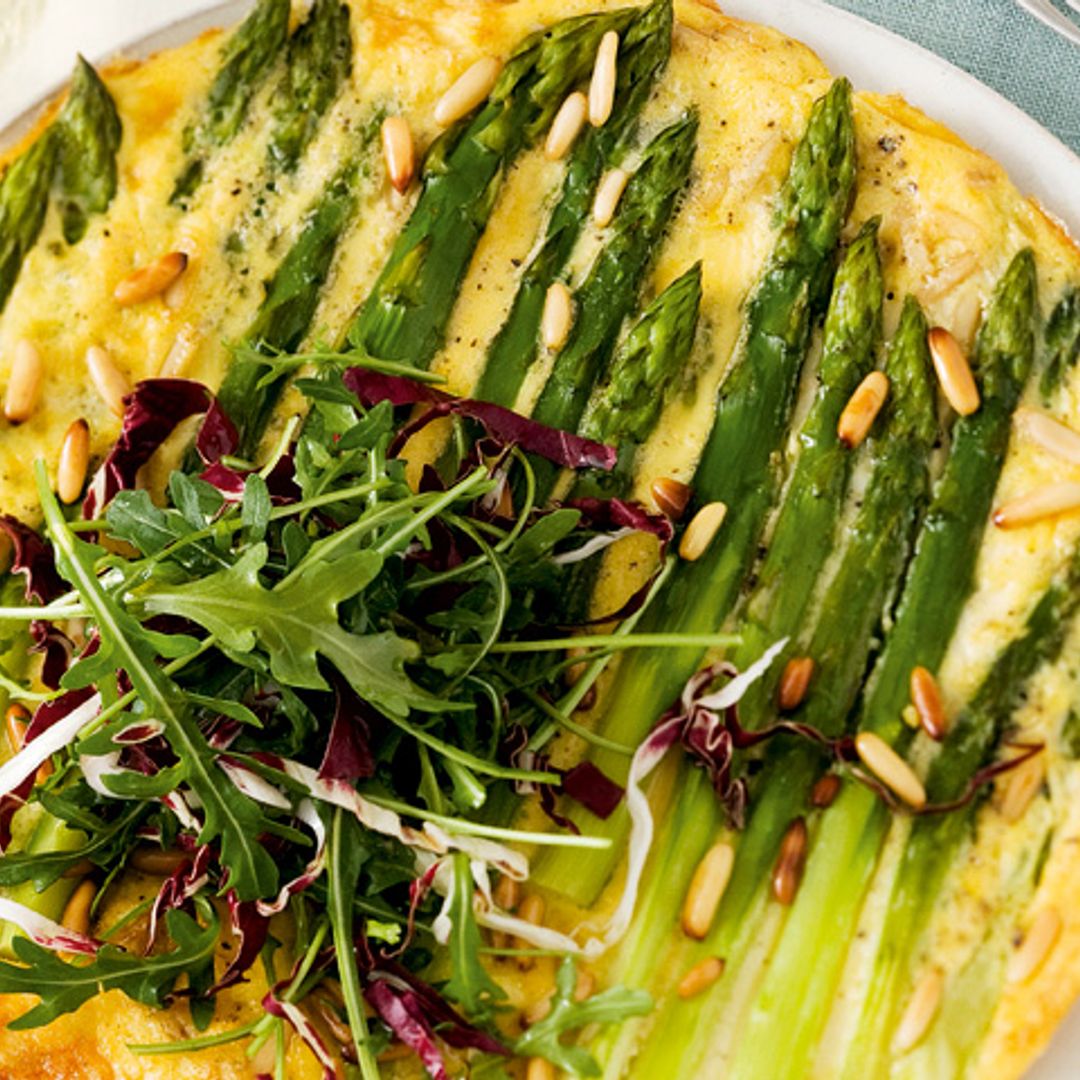 Tortilla abierta de espárragos trigueros
