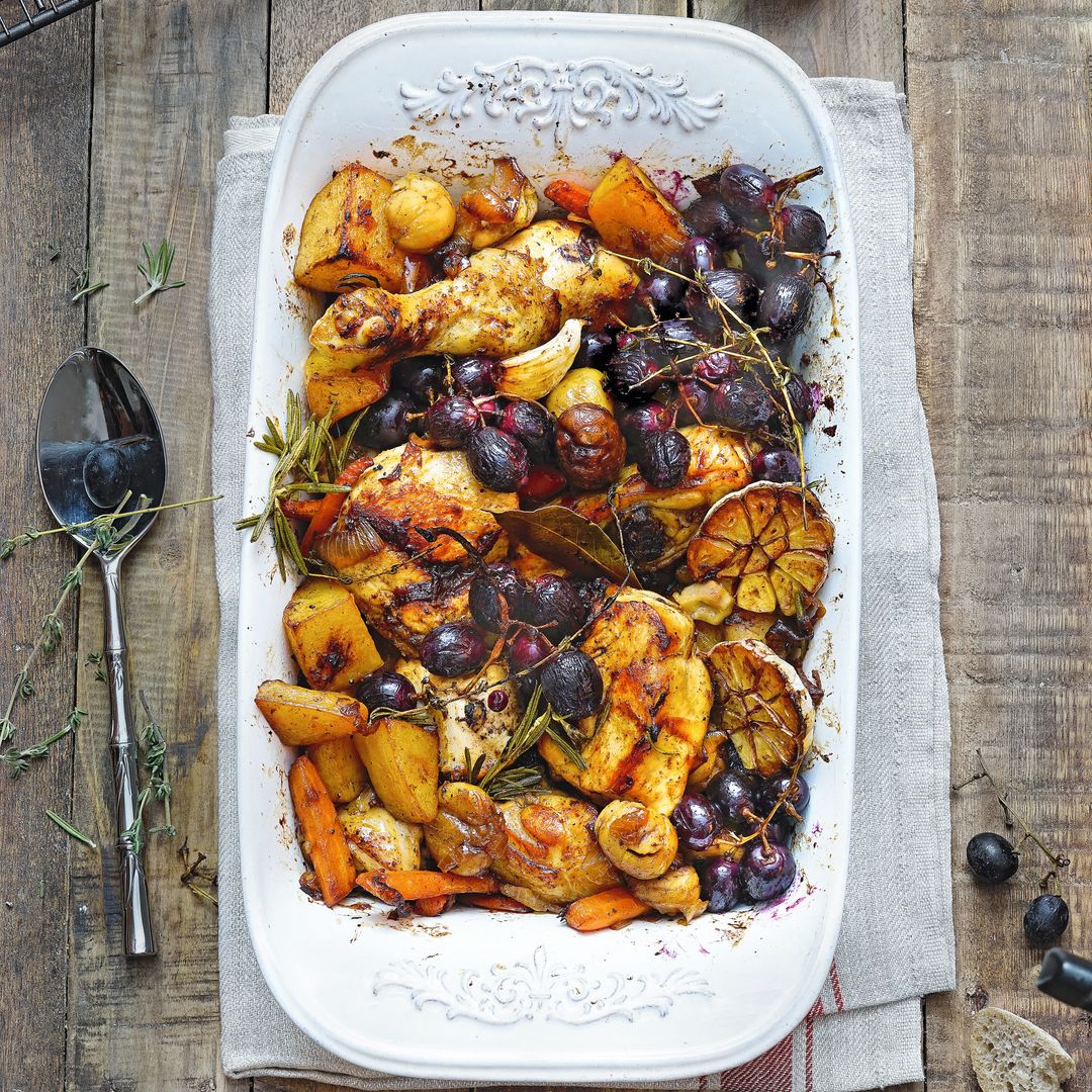 Tres recetas otoñales que enamoran: pollo, pescado y verduras al horno