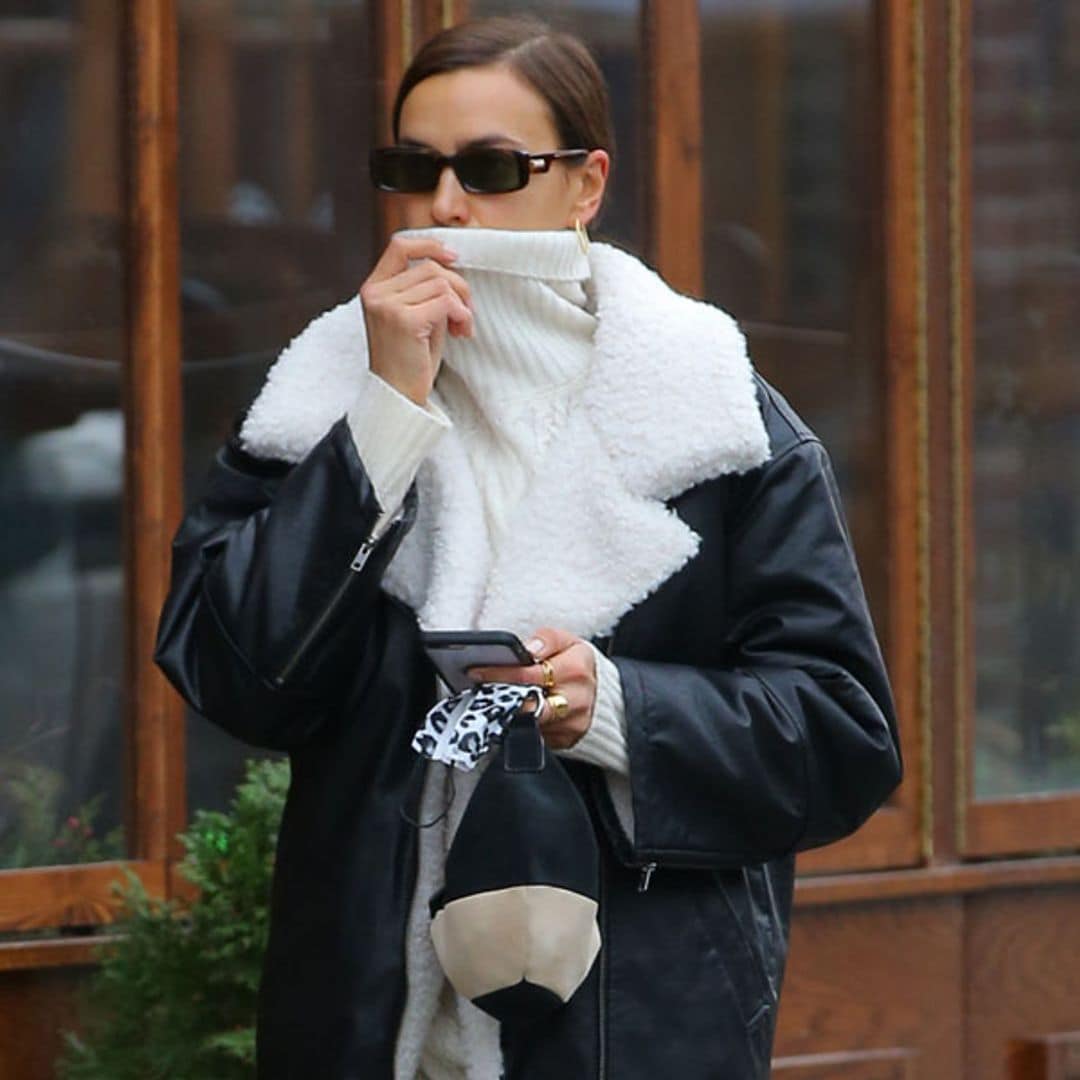 La solución de Irina Shayk para llevar 'leggings' y que el look no resulte deportivo
