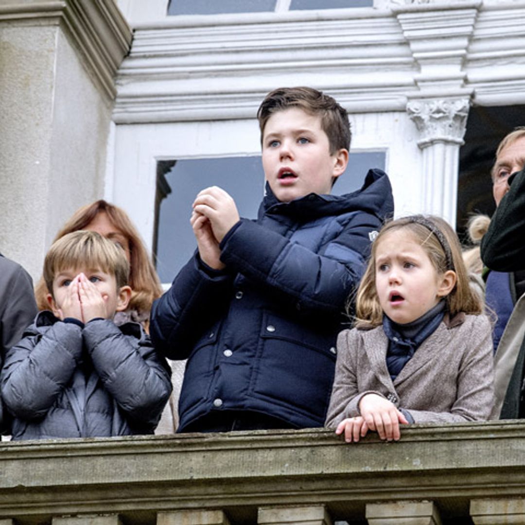 El susto de la Familia Real de Dinamarca desde el balcón del Hermitage