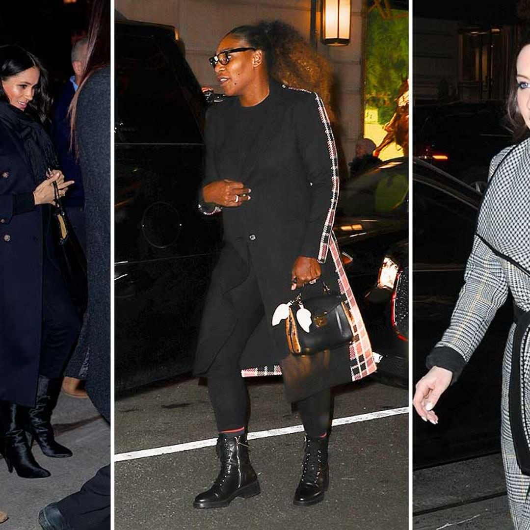 Meghan Markle se vistió de gala para cenar en NY con Serena Wiliams y amigas