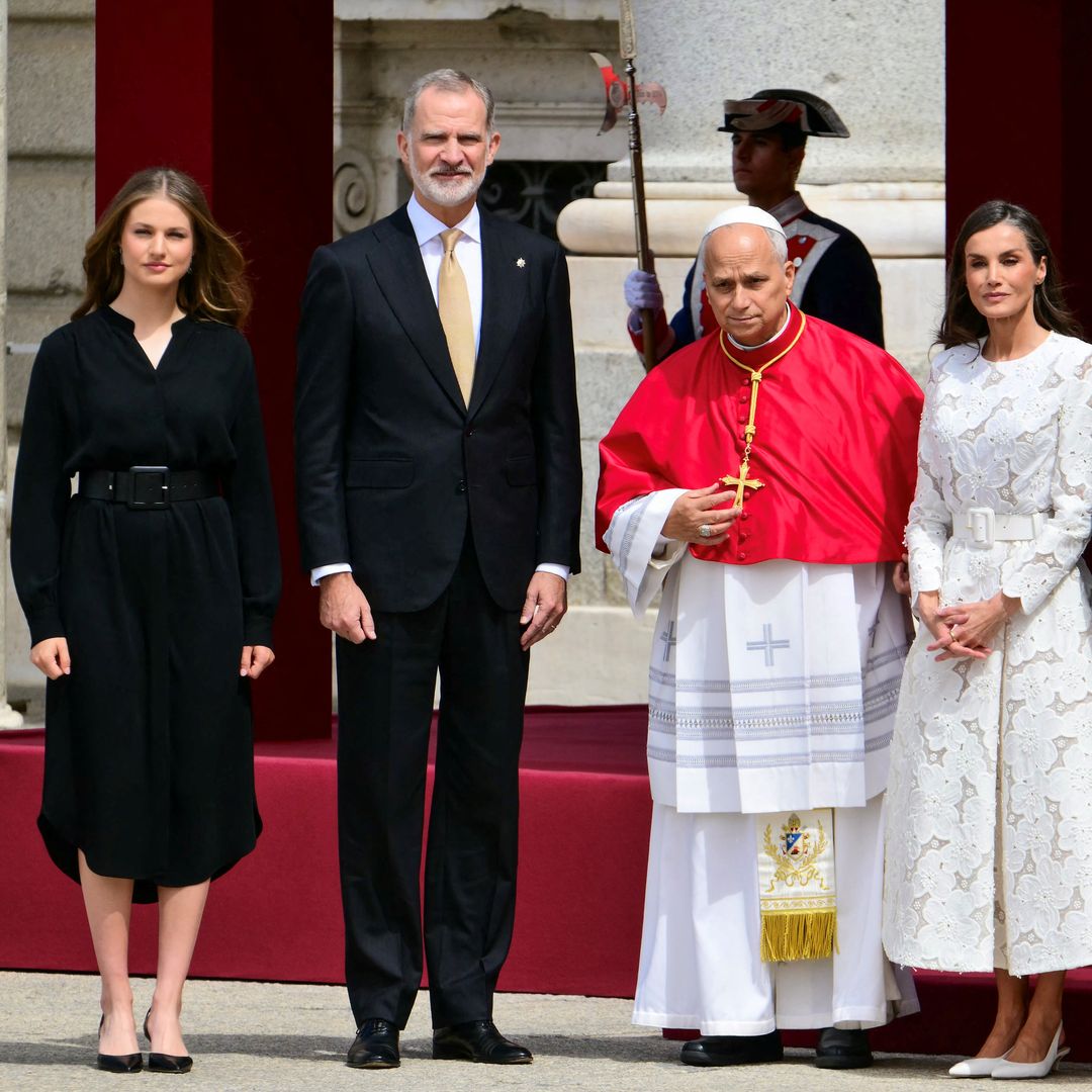 Última hora del papa León XIV en Madrid: los Reyes y sus hijas reciben al Papa en el Palacio Real en una ceremonia histórica