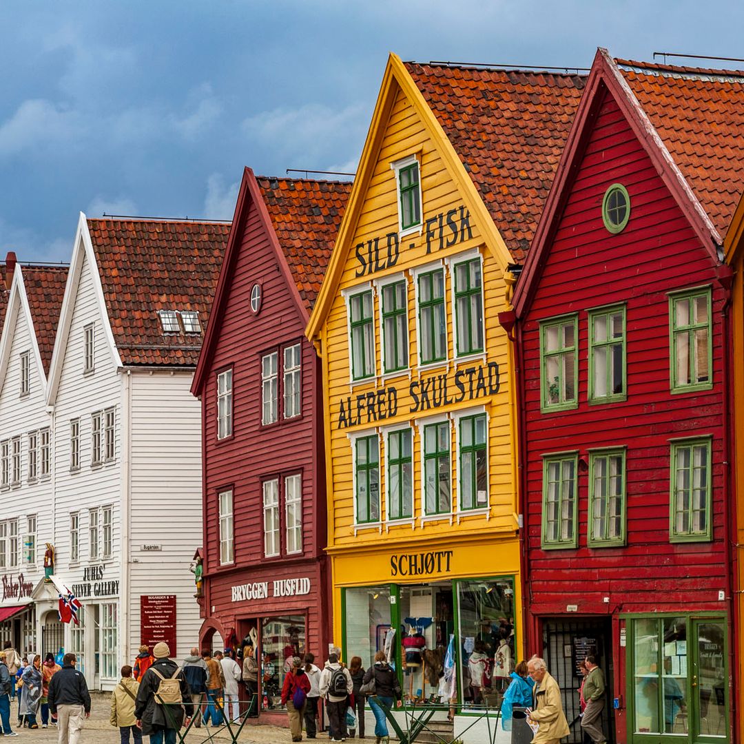 Casas en el viejo muelle. Bergen
Hordaland.
Noruega.
